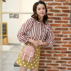 Pink Mini Crossbody Backpack for Women, Stylish Girls School Bag