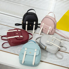 Pink Mini Crossbody Backpack for Women, Stylish Girls School Bag