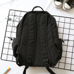 Women's Casual Travel School Backpack Large Capacity Nylon Solid Color