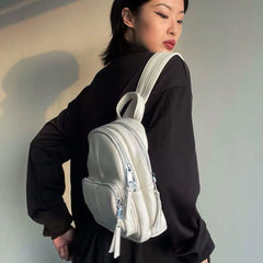 Women's Mini PU Leather Backpack Streetwear