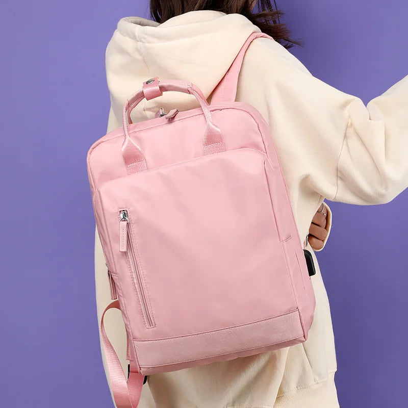 Waterproof Backpack for Teenage Girl Nylon Daily Travel Softback