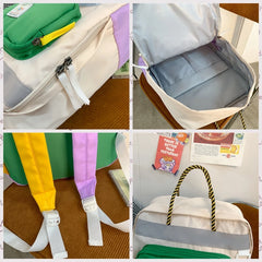 Girls Fashion Waterproof Nylon Schoolbags Teens Casual Large Clear Backpacks