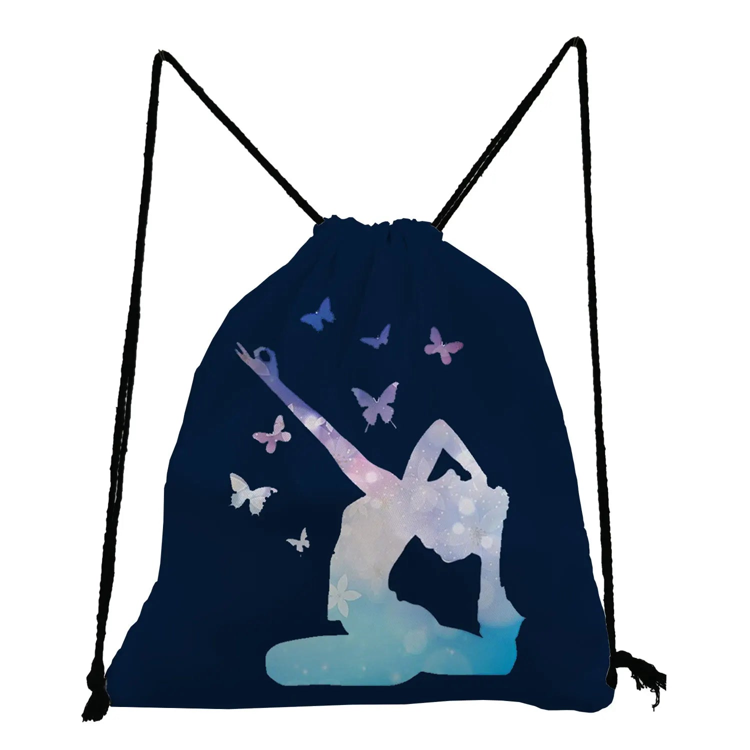 Drawstring Gym Shoes Bag for Students Yoga Ballet Running Diving Print