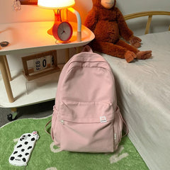 Women's Waterproof Nylon Schoolbag Travel Bookbag High Capacity