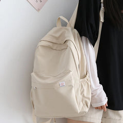 Women's Waterproof Nylon Schoolbag Travel Bookbag High Capacity
