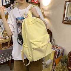 Women's Waterproof Nylon Schoolbag Travel Bookbag High Capacity