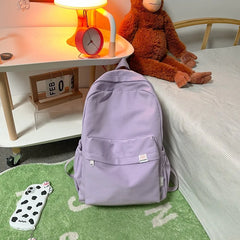 Women's Waterproof Nylon Schoolbag Travel Bookbag High Capacity