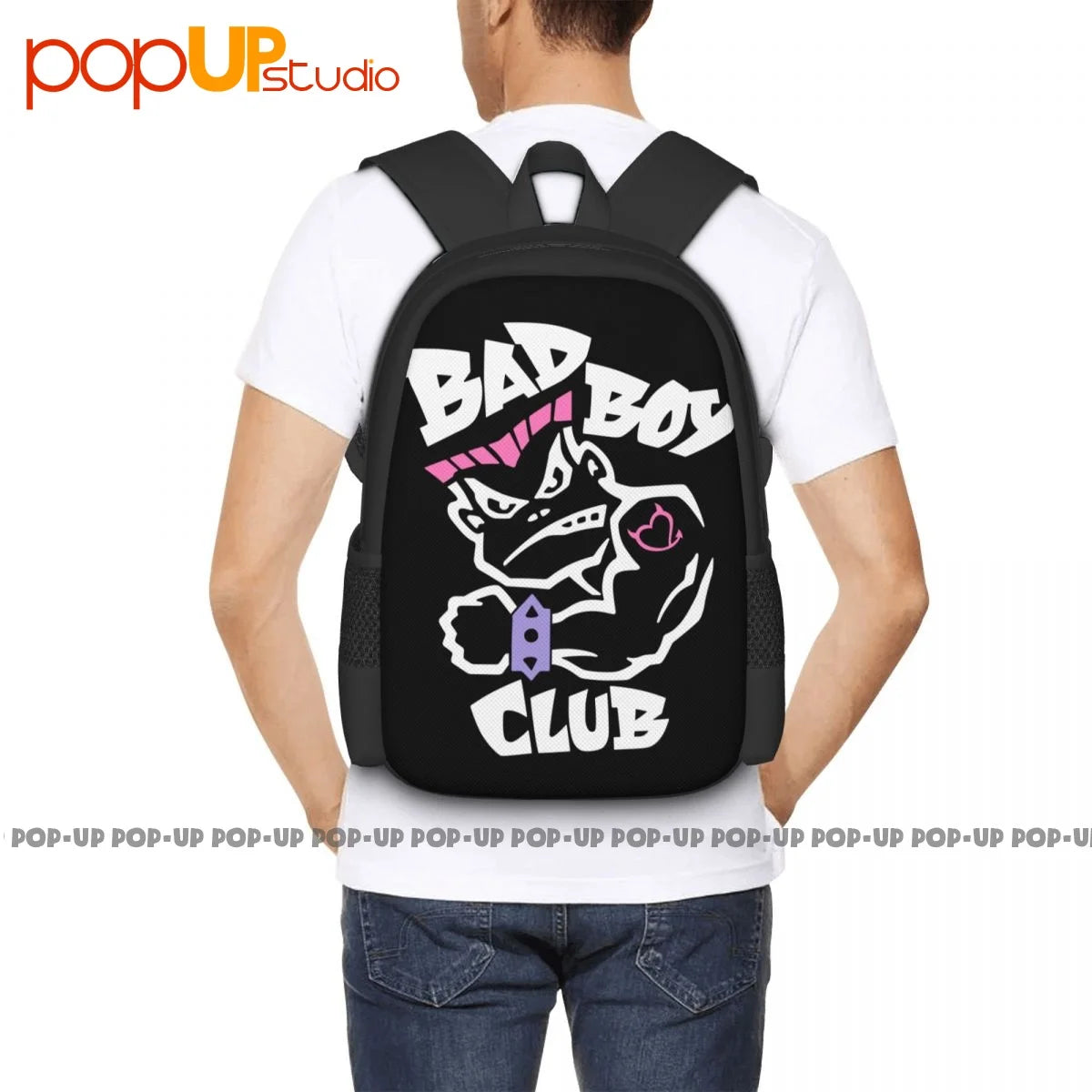 Bad Boys Club Tour 1990'S Style Backpack Large Capacity Bookbag Art Print Gymnas