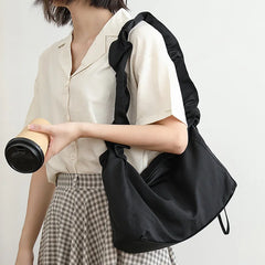 Badenroo Drawstring Nylon Women Bags Handbag Literary Lady Shoulder