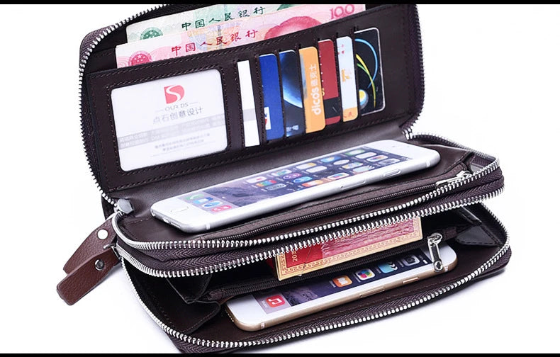 Badenroo Leather Men Wallets Purse Casual Clutch Coins Wallet Mobile Phone bag