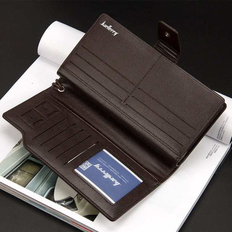 Baellery Men Wallets Casual Clutch Bag Long Wallet Handbag