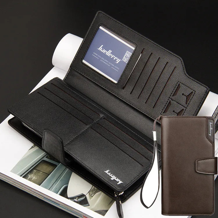 Baellery Men Wallets Casual Clutch Bag Long Wallet Handbag