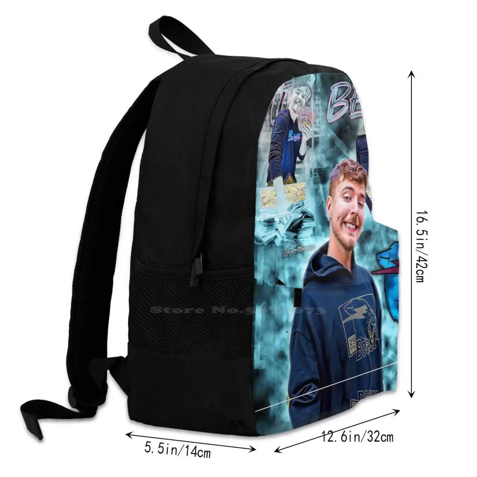Red Funny Gooba Rapper Music Joe Bag Backpack Wrestling Fitness