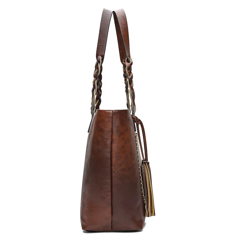 Women Leather Handbag Brief Shoulder Bags Tote Bags Bolsos