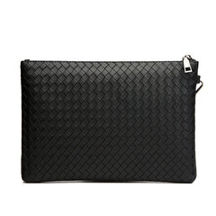 Woven PU Leather Men's Envelope Wallet Handbag