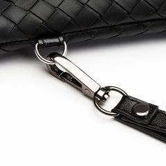 Woven PU Leather Men's Envelope Wallet Handbag