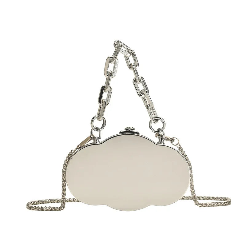 Cloud Bag Silver Shoulder Purse Women Crossbody Bag Handbag Clutches