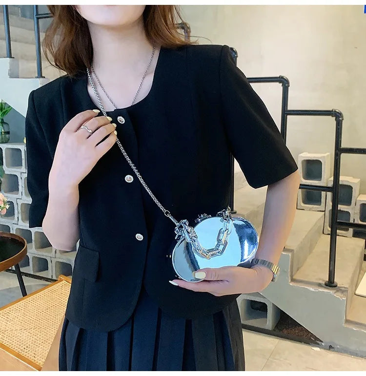 Cloud Bag Metal Alloy Shoulder Crossbody Handbag Clutch