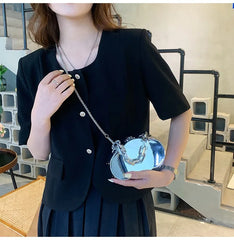 Cloud Bag Metal Alloy Shoulder Crossbody Handbag Clutch