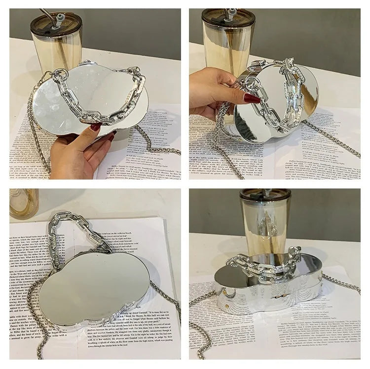 Cloud Bag Metal Alloy Shoulder Crossbody Handbag Clutch