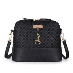 Women's Crossbody Shoulder Bag PU Zipper Bag Scratch Resistant Female Messenger
