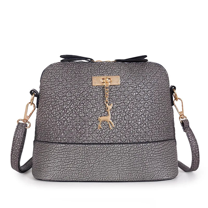 Women's Crossbody Shoulder Bag PU Zipper Bag Scratch Resistant Female Messenger