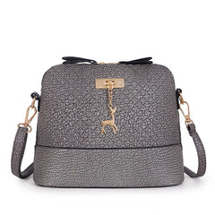 Women's Crossbody Shoulder Bag PU Zipper Bag Scratch Resistant Female Messenger