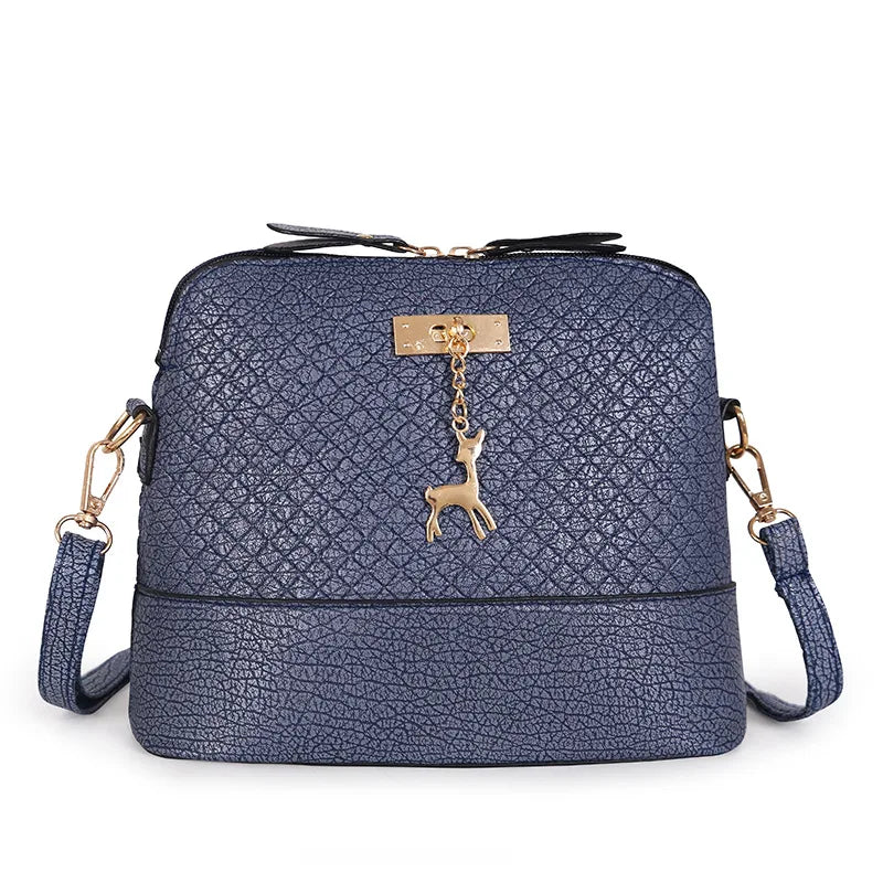 Women's Crossbody Shoulder Bag PU Zipper Bag Scratch Resistant Female Messenger
