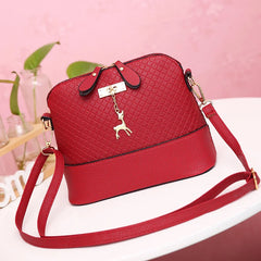 Women's Crossbody Shoulder Bag PU Zipper Bag Scratch Resistant Female Messenger