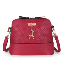 Women's Crossbody Shoulder Bag PU Zipper Bag Scratch Resistant Female Messenger