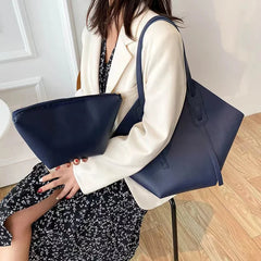 Large-Capacity Shoulder Bag Tote Bag Bucket Bag - Japan & South Korea Style
