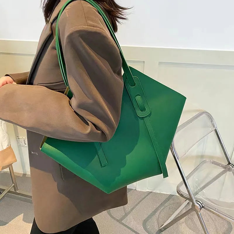 Large-Capacity Shoulder Bag Tote Bag Bucket Bag - Japan & South Korea Style
