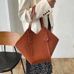 Large-Capacity Shoulder Bag Tote Bag Bucket Bag - Japan & South Korea Style