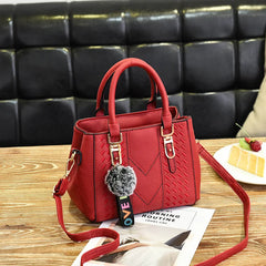European American Handbags Hair Ball Pendant Shoulder Messenger Bag