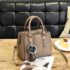 European American Handbags Hair Ball Pendant Shoulder Messenger Bag