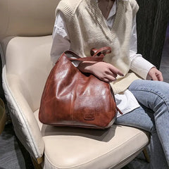 Soft Leather Shoulder Bag Large Capacity Messenger Bag Ladies Handbag