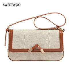 Kelp Knot Armpit Bag Single Shoulder Bag Women's Contrast Small Square Bag