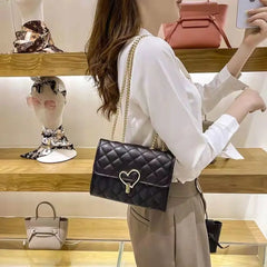 High-end Rhombus Chain Bag PU Messenger Bag Women