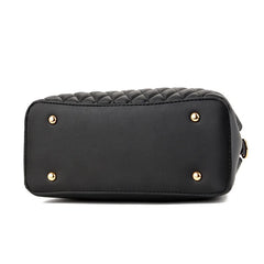 Women's Diamond Quilted Shoulder Bag PU Leather Handbag