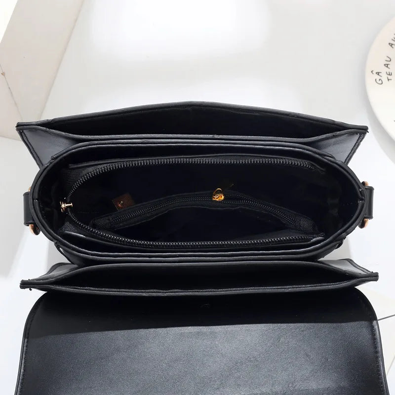 Women's Autumn Small Square Bag Wide Shoulder Strap Mini Bag