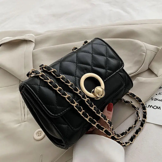 Embroidery One-shoulder Small Fragrance Diamond Chain Bag Women