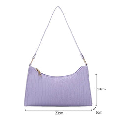 Chic Crocodile Pattern Shoulder Bag for Women
