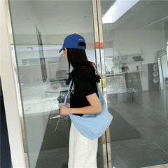 Nylon Drawstring Dumpling Bag Single Shoulder Diagonal Student Bag