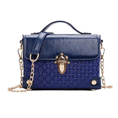 Leather Box Women's Handbag Tote Navy
