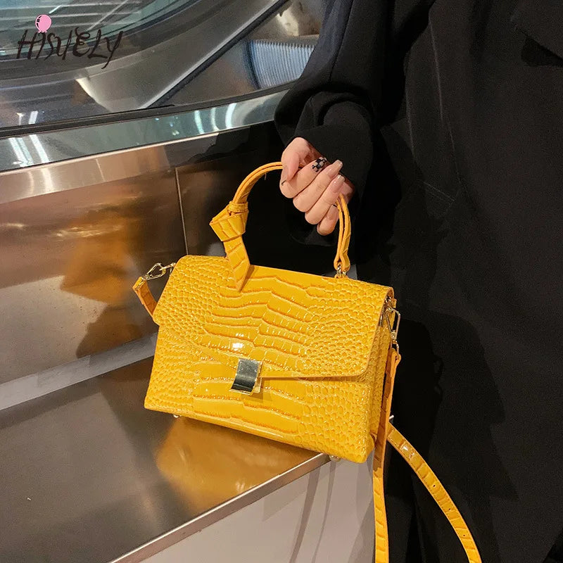Stone Pattern Shoulder Bag for Women, All-Match Travel Handbag
