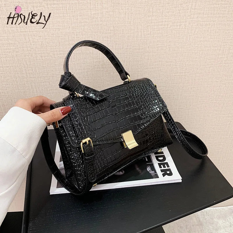Stone Pattern Shoulder Bag for Women, All-Match Travel Handbag
