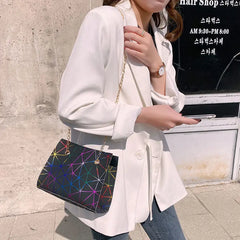 Women's Schoolgirl Rhombus Chain Small Square Bag Messenger Shoulder Bag