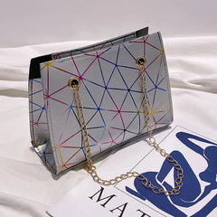 Women's Schoolgirl Rhombus Chain Small Square Bag Messenger Shoulder Bag