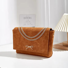 Women's High-End One-Shoulder Messenger Bag with Metal Chain