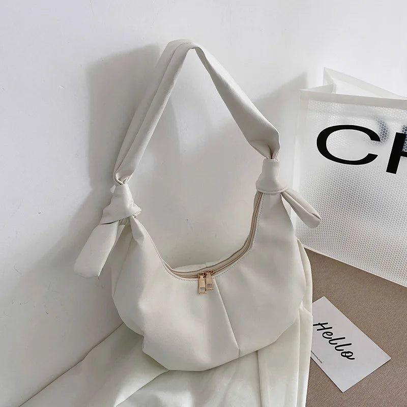 Spring Texture Women's One-Shoulder Dumpling Bag